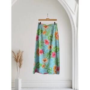 Emma & James Blue Floral Maxi Skirt Size 8